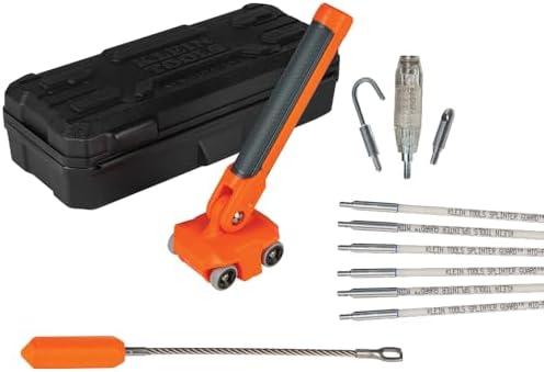 Klein Tools 80051 Wire Puller Kit, Made in USA, with 30-Foot Glow Fish Rod and Magnetic Wire Puller, 2 Piece