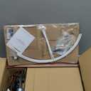 LEPOWER Wood Tripod Floor Lamp, Mid Century Standing Lamp, Modern Design Studying Light for Living Room, Bedroom, Study Room and Office, Flaxen Linen Shade with E26 Base Brown