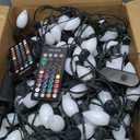 C9 Christmas Lights Outdoor, 66FT 100 LED RGB Color Smooth Changing Bulbs,App Bluetooth Music Sync, DIY Scenes & Timers, IP44 Waterproof Roofline Eaves Porch Fence Decorations