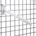 Oudain 5 Pack 6 Ball Gridwall Waterfall Hooks, Metal Gridwall Accessories Grid Wall Waterfall Faceout Square Tubing Display Hooks Hangers for Home Shop Retail Clothing Display (White)