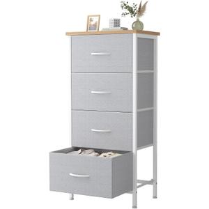 Sweetcrispy 4 Storage Drawer Dresser, Storage Cabinet, Clothes Organizer, 11.8"D x 17.7"W x 37.5"H