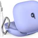 AhaStyle Silicone Case for Beats Powerbeats Pro 2 (2025) with Cleaning Kit & Carabiner [Top Logo Visible] Shockproof Full Protective Skin Case Cover Compatible with Beats Powerbeats Pro 2 2025 (Hyper Purple)