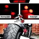 DREAMIZER 2pcs Chrome Bullet 15 LEDs Motorcycle Turn Signal Lights Front and Rear Indicator Lamps Compatible with Harley Honda Yamaha Cruiser Softail Sportster Street bike Chopper Bobber