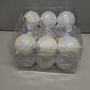 2 x White Iridescent Christmas Ball Ornaments, 9pcs 3 Iridescent White and Transparent Shinny Hanging Ornaments for Christmas Tree Decoration Xmas Home Decor Christmas Party Holiday Decorations