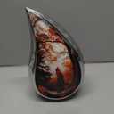 YATSKIA Red Cardinal Bird Funeral Urns for Human Ashes Adult Man, Cross Memorial Urn for Ashes for Women, (Tear Drop Urn, Large 10 Inch)