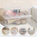 novelinks 6 Quart Clear Plastic Storage Bins with Transparent Lids Stackable Box Craft Storage Organizing Container Sensory Bin,8 Pack