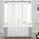 Mrs Awesome Extra Long Shower Curtain Liner with 3 Magnets, Long Frosted PEVA Plastic Shower Curtain for Bathroom Lightweight & Waterproof, 72 x 84, Frost
