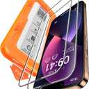 BossKiss for iPhone 13 Pro Max/iPhone 14 Plus Screen Protector 6.7 inch, [TOP 9H+ Hardness] [Military Grade Shatter Protection] [Sensitive Touch] [HD Clear Tempered Glass] Full Coverage Easy Installation 2 Pack