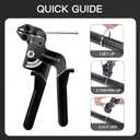 Stainless Steel Cable Tie Gun with 100 Pcs 11.8 inch Metal Zip Ties Tool, Heavy Duty Self-locking Cable Tie Gun Kit for Fastening and Cutting Fence Exhaust Pipe Outdoor