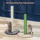 Cat Scratching Post Replacement for Cactus Cat Tree & Tower, Green 2 PCS 15.7in, Natural Sisal Replacement Parts with M8 Screws, Cute Green Cat Tree Refurbishment