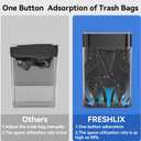 FRESHLIX Kitchen Trash Can Automatic Touchless with 360 Motion Sensor & Silent Close Lid 6 Gallon Stainless Steel Auto-Adsorption Smart Bathroom Garbage Cans with Pre-Cut Drawstring Bags