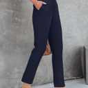 NIMIN Women High Waisted Dress Work Ankle Pants 26"/28"/30" Inseam Office Business Casual Trousers with Pockets 2025 (L)