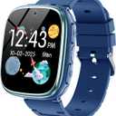 Kids Smart Watch Girls Boys - Smart Watch for Kids Game Watch Gifts for 4-12 Years Old with 26 Games Camera Alarm Video Music Player Pedometer Flashlight Birthday Gift for Boys Girls (Navy Blue)