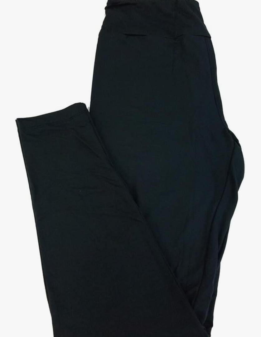 Lularoe Tall Curvy TC Solid Black Buttery Soft Leggings fits Adult Women Sizes 12-18