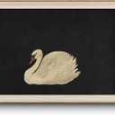 VIYYIEA Framed Wall Art for Living Room, Swan Art Canvas Prints, Vintage Home Decor, Animals Painting Picture, Bathroom Wall Decor Gifts for Friends or Family - 36L x 24W