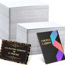Ctosree 500 Pcs White Sublimation Metal Business Card Blanks 0.22 mm Aluminum Blanks Name Card 3.39 x 2.13 Inch Thick Aluminum Alloy Sublimation Cards for Office Business Blank DIY Printing Engrave
