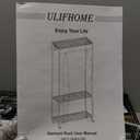 ULIFHOME P6C Rolling Clothes Rack with Cover, Covered Clothing Racks Heavy Duty, Portable Closet for Hanging Clothes, Garment Racks on Wheels, Black Closet Rack with Gray Cover, Max Load 365LBS