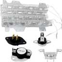 DC47-00032A Dryer Heating Element Kit- Replacement for 3 Wire Samsung DC93-00154A Heater, include DC96-00887A DC47-00016A Thermal Fuse, DC47-00018A Thermostat, DC32-00007A Thermistor by TOMOON
