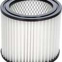 90398 Shop Vac Filter Replacement for Shop-Vac 4 Gallon and Under Wet Dry Vacuums, 9039800 903-98 903-98-00 Cartridge Filter, Fits HangUp, Wall-Mount & Back Pack Models, 1 Pack