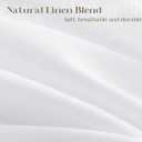 White Linen Shower Curtain Boho Shower Curtain for Bathroom Luxury Elegant Textured Linen Blend Cloth Cotton Fabric Water Repellent Off White Boho Farmhouse Decor Bath Drapes with Hooks, 72x72 Inch