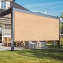VICLLAX 90% Shade Fabric Sun Shade Cloth with Reinforced Grommets, Outdoor Sun Screen Fabric for Outdoor Patio Garden Pergola Cover Canopy 20x20 FT, Wheat