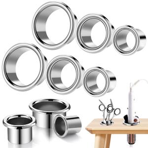 MorningRo 6 Pcs Stainless Steel Hair Tool Organizer 3.0 2.0 1.5, Blow Dryer, Curling Iron & Hot Holders Tool for Salon, Bathroom & Vanity Storage