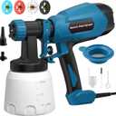 Paint Sprayer, Electric Spray Paint Gun, 3 Modes & 4 Brass Nozzles, with Cleaning & Blowing Joints, Variable Flow Control, for Doors, Fences, Walls, Cabinets, Garden Chairs, Furniture, etc.