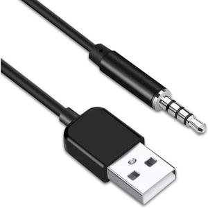 USB to 3.5mm Jack Audio Adapter, Male AUX Audio Jack to USB 2.0 Male Charge Cable Adapter Cord for iPod Shuffle MP3 Player Headphones Speakers and Other Devices 3.3 FT-1PC (1)