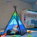 Teepee Kids Play Tent | Includes Star Lights & Carrying Case |, Children Indoor Playhouse for Boys, Toddlers, 42" D x 42" W x 60" H