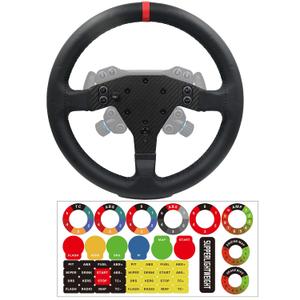 Replace 13 inch lightweight Suede/Leather Steering Wheel Panel For Logitech RS RS50 Base Wheel Hub;For Logitech RS System Bundle Gaming Racing Wheel (For Logitech RS G PRO With Full Leather)