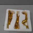 Gold Home Decor Thinker Reading Women Statue for Living Room, Modern Shelf Decor Accent Decorations, Resin Collectible Figurines Display for Office Bedroom Table Desk,Gold