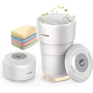 Foldable Towel Warmer for Bathroom, 21L Large Capacity Hot Towel Warmer - Fits 2 Oversized Towels, Blankets, Bathrobes, Spa-Like Towel Heater with 4 Timers, Auto Shut Off and Ambient Lighting (White)