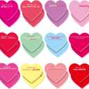 LOMIMOS 24 Pcs Valentine's Day Sticky Notes,3x2.8 Inch Mini Heart Self-Stick Notepads Colorful Sticky Pad for Valentine's Day Gifts Home School Office Supplies