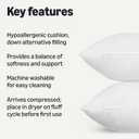 Amazon Basics Square Hypoallergenic Pillow Insert, Soft Decorative Stuffer for Sofa Bed Couch, 26 Inch, 2-Pack