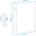 Pecmuikee Acrylic Window Sign Holder Suction Cups 8.5 x 11,Clear Acrylic Frames Wall Mount Advertising Signage Sign Holder for Glass Door Mall, Office, Home, Store, Restaurant (2 Pack)