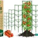 Halatool 6 Pack Extra Tall Tomato Cages for Garden, 72 Inch Heavy Duty Metal Plant Support Stakes for Climbing Plants, Adjustable Large Trellis for Outdoor Raised Garden Bed Vegetables Flowers Fruits