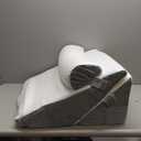 3PCS Wedge Pillow Set for After Surgery, Adjustable 9&12 Inch Bed Wedge Pillow for Sleeping, Incline Pillow Wedge for Headboard, Post Surgery, Acid Reflux, Neck&Back Support, White/Grey