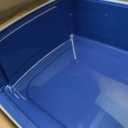 IRIS USA XX-Large Side Entry Cat Litter Box, Open Top Extra Large Litter Box for Big Cats and Multi-Cat Households, High Sided Scatter Shield, Easy to Clean, 30" L x 20" W x 14" H, Navy