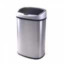FDW Kitchen Trash can for Bathroom Bedroom Home Office Automatic Touch Free Garbage bin with lid Brushed Stainless Steel Rectangular 13 Gallon / 50L