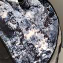 Rugflix 8x10 Area Rugs for Living Room, Washable Large Rug Stain-Resistant Low Pile, Modern Dark Carpet for Dining Room Home Office Kid Room Nursery Bedroom, Navy Blue/Black