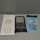 IPX8 Waterproof Phone Pouch, [Up to 8.5''] Double Space Waterproof Phone Case with Lanyard for iPhone 17 16 15 14 Pro Max, Cellphone Dry Bag for Beach Vacation Cruise Essentials, 2 Pack (Black & Green)