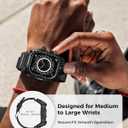 amBand Rugged Case with Band for Apple Watch 45mm, Compatible with Apple Watch (iWatch) Series 9/8/7, Military Grade Shockproof Bumper Cover, Tactical Band for Men, Matte Black