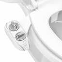 LUXE Bidet NEO 185 Plus - Dual Nozzle, Non-Electric Bidet Attachment for Toilet Seat, Patented Slide-In Install, 360 Self-Clean, EZ-Lift to Clean, Feminine & Rear Wash (Chrome)