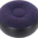 Inflatable Chair Ottoman 20.5''x7.9'' Heavy-Duty PVC Flocking Portable Unstuffed Pouf with 80kg Capacity Indoor/Outdoor Use for Patio Camping Home Office Waterproof & Compact Storage