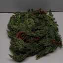 Realistic Christmas Garland for Mantle 6FT Real Touch Thick/ Lush Artificial Cedar Garlands with Pine Cones/ Red Berries Christmas Decorations Indoor Garland for Stairs Railing Outdoor Holiday Decor