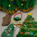 Berlune 7 Pcs Christmas Tree Costume Set for Women Outfit Dress Hat Headband Bag Glasses Frame Socks Sequins, L