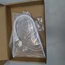 2 x Heavy Duty U Shaped Metal Curtain Holdbacks Curtain Tiebacks with Clear Crystal Ball Pull Backs Curtain Holders for Drapes (White)