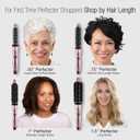 CALISTA Perfecter Pro Heated Round Brush | Lift, Volumize, and Style with No Heat Damage for Healthier-Looking Hair | 1.5" for Long Hair Styles | Dual Voltage & Adjustable Temp (1.5, Rose Gold)