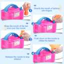 Voircoloria Balloon Pump Electric, Portable Automatic Dual Nozzle Inflator 110V 600W with Tying Tools for Birthday Gender Reveal Baby Shower Balloons Party Decorations