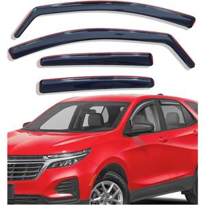 in-Channel Side Window Visors Rain Guards Vent Deflectors for Chevrolet Equinox 2018 2019 2020 2021 2022 2023 2024 Window Vents Shield Sun Shades 4-pc Set